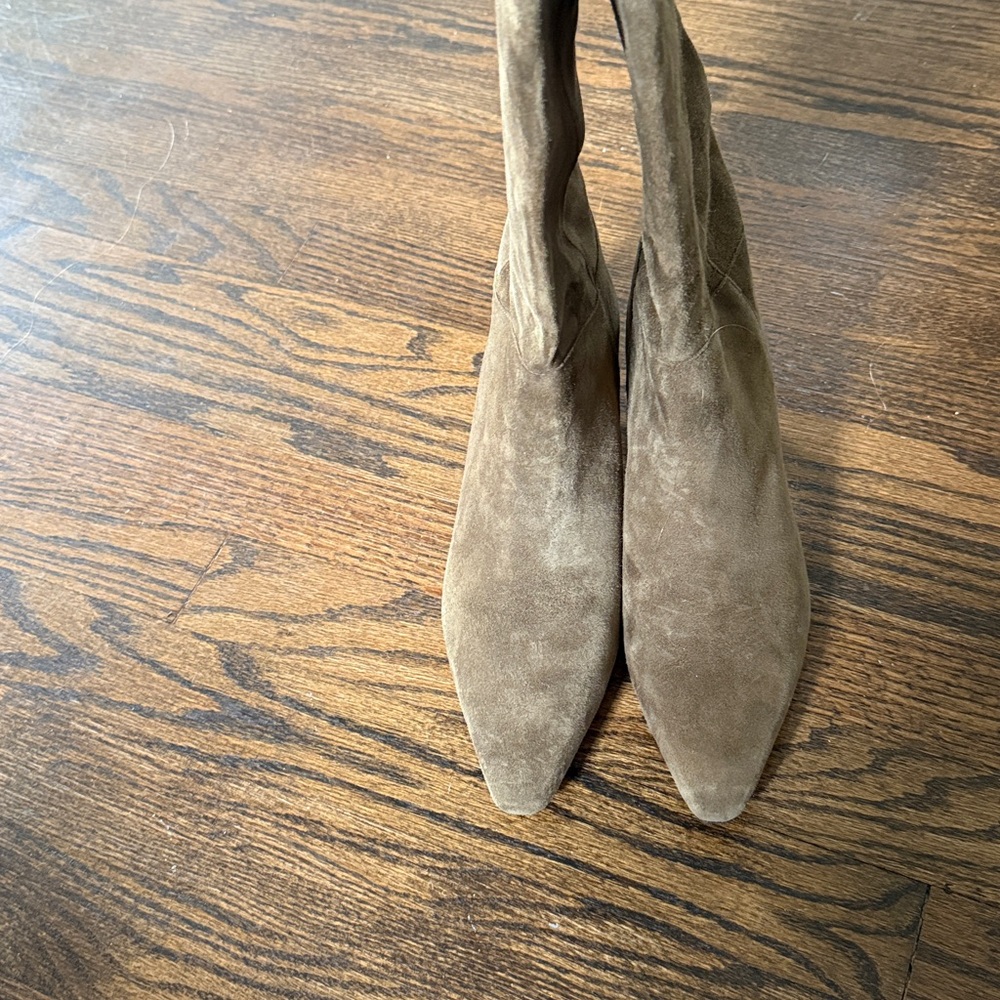 J. CREW Olive/ Khaki suede Knee-High Boots - Picture 3 of 5